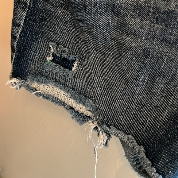 KanCan Blue Distressed Jean Shorts High-Waisted - Picture 4 of 9